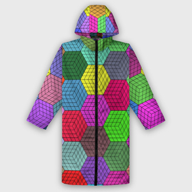 Дождевик унисекс 3D с принтом Геометрический узор   Pattern в Рязани,  |  | Тематика изображения на принте: abstruction | color | cube | geometry | pattern | абстракция | геометрия | куб | узор | цвет