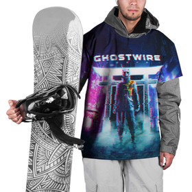Накидка на куртку 3D с принтом GHOSTWIRE GLITCH в Курске, 100% полиэстер |  | ghostwire | ghostwire: tokyo | tokyo | призрак | призрачный провод | провод