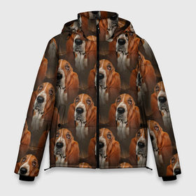 Мужская зимняя куртка 3D с принтом Dog patternt в Белгороде, верх — 100% полиэстер; подкладка — 100% полиэстер; утеплитель — 100% полиэстер | длина ниже бедра, свободный силуэт Оверсайз. Есть воротник-стойка, отстегивающийся капюшон и ветрозащитная планка. 

Боковые карманы с листочкой на кнопках и внутренний карман на молнии. | dog | дог | паттерн | пес | песик | псина | собака | собачки