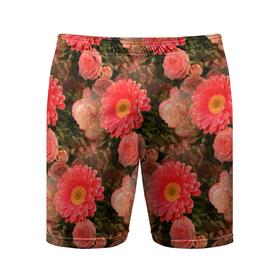Мужские шорты спортивные с принтом Полевые цветочки  дачные цветы ,  |  | дача | дачные | полевые цветы | сад | садовые цветы | цветы