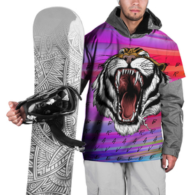 Накидка на куртку 3D с принтом brave | tiger в Петрозаводске, 100% полиэстер |  | Тематика изображения на принте: brave | tiger | абстракция | животные | надписи | тигр