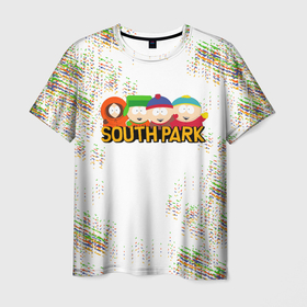 Мужская футболка 3D с принтом Мультфильм Южный парк  | South Park в Новосибирске, 100% полиэфир | прямой крой, круглый вырез горловины, длина до линии бедер | kenny | south park | кенни | мультфильм | саус парк | сауспарк | сериал | южный парк