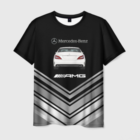 Мужская футболка 3D с принтом MercedesAMG gt , 100% полиэфир | прямой крой, круглый вырез горловины, длина до линии бедер | amg | mercedes | mercedesamg gt | sport | амг | мерседес | мерседесбенц амг | спорт