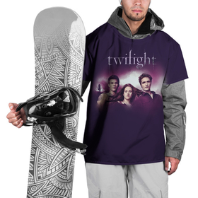 Накидка на куртку 3D с принтом Персонажи Twilight в Тюмени, 100% полиэстер |  | белла | джейкоб | надпись | название | персонажи | эдвард