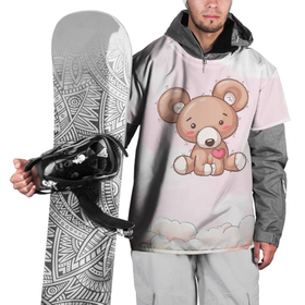 Накидка на куртку 3D с принтом Плюшевый мишка игрушка в Тюмени, 100% полиэстер |  | медведь | медвежонок | миша | плюшевый | плюшевый мишка