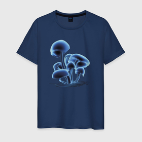 Мужская футболка хлопок с принтом Неоновые грибы в Екатеринбурге, 100% хлопок | прямой крой, круглый вырез горловины, длина до линии бедер, слегка спущенное плечо. | psychedelic | гриб | грибок | грибы | душа | медитация | метаморфоза | мухоморы | очевидный | поганки | психоделика | психоделическая | психоделические | сознание | цветная | яркая | ясный