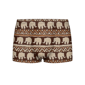 Мужские трусы 3D с принтом слоны паттерн в Курске, 50% хлопок, 50% полиэстер | классическая посадка, на поясе мягкая тканевая резинка | африка | паттерн | слон | слоны | слоны паттерн | текстуры