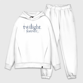 Мужской костюм хлопок OVERSIZE с принтом Logo Twilight ,  |  | вампиры | логотип | надпись | название | сумерки