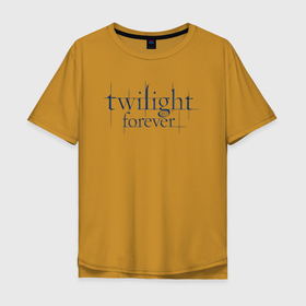 Мужская футболка хлопок Oversize с принтом Logo Twilight , 100% хлопок | свободный крой, круглый ворот, “спинка” длиннее передней части | вампиры | логотип | надпись | название | сумерки