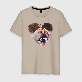Мужская футболка хлопок с принтом Twilight love в Санкт-Петербурге, 100% хлопок | прямой крой, круглый вырез горловины, длина до линии бедер, слегка спущенное плечо. | белла | любовь | пара | персонажы | сумерки | цветы | эдвард