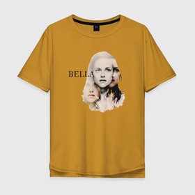 Мужская футболка хлопок Oversize с принтом Bella , 100% хлопок | свободный крой, круглый ворот, “спинка” длиннее передней части | белла | имя | лицо | надпись | персонаж | сумерки
