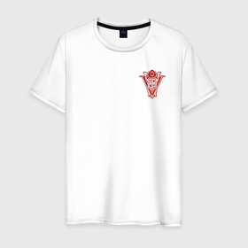 Мужская футболка хлопок с принтом Герб Вальтури в Белгороде, 100% хлопок | прямой крой, круглый вырез горловины, длина до линии бедер, слегка спущенное плечо. | вальтури | вампиры | герб | знак | сумерки