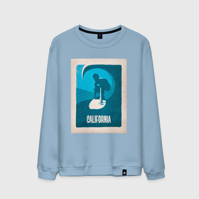 Мужской свитшот хлопок с принтом Серфингист   винтажный плакат в Санкт-Петербурге, 100% хлопок |  | винтаж | волны | глубина | море | океан | плавание | плакат | ретро | серфинг