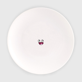 Тарелка с принтом Улыбочка   awesome face (Epic Smiley) в Екатеринбурге, фарфор | диаметр - 210 мм
диаметр для нанесения принта - 120 мм | Тематика изображения на принте: 