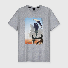 Мужская футболка хлопок Slim с принтом Warrior of desert в Санкт-Петербурге, 92% хлопок, 8% лайкра | приталенный силуэт, круглый вырез ворота, длина до линии бедра, короткий рукав | game | games | kenshi | игра | игры | кенши