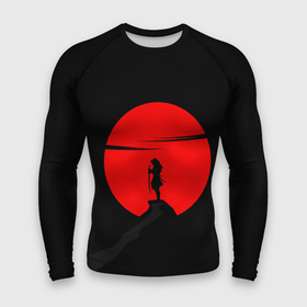 Мужской рашгард 3D с принтом SAMURAI RED MOON в Санкт-Петербурге,  |  | азия | воин | итачи | катана | кимоно | китай | красная луна | кровавая луна | меч | ниндзя | ночь | путь | сакура | самурай | сегун | секира | харакири | черная | черное | черный | япония