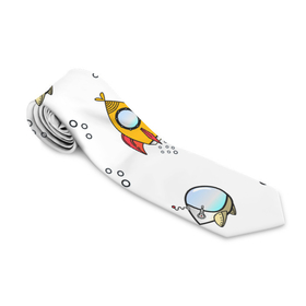 Галстук 3D с принтом Подводный космический , 100% полиэстер | Длина 148 см; Плотность 150-180 г/м2 | астрономия | детский | корабль | космический | космический корабль | космос | лодка | море | небо | под водой | подводная лодка | подводный | подлодка | пузыри | пузырь | ракета
