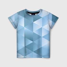 Детская футболка 3D с принтом Треугольники   Frozzen в Тюмени, 100% гипоаллергенный полиэфир | прямой крой, круглый вырез горловины, длина до линии бедер, чуть спущенное плечо, ткань немного тянется | 0x000000123 | 3d | fade | абстрактный рисунок | градиент | заливка | линии | неон | полосы | текстиль | текстура