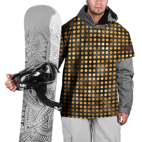 Накидка на куртку 3D с принтом Золотые кружочки в Тюмени, 100% полиэстер |  | gold | горошек | золото | круг | кружочки | крыги