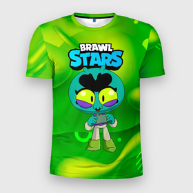 Мужская футболка 3D Slim с принтом Eve green   brawl    Stars , 100% полиэстер с улучшенными характеристиками | приталенный силуэт, круглая горловина, широкие плечи, сужается к линии бедра | 
