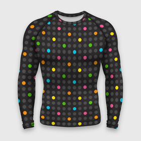 Мужской рашгард 3D с принтом Разноцветные точки в Тюмени,  |  | горошек | кружки | радуга | разноцветные | точки