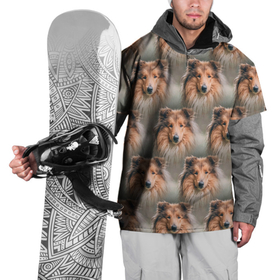 Накидка на куртку 3D с принтом Колли Собака паттерн , 100% полиэстер |  | коли | колли | паттерн | пес | песик | собака | собачка
