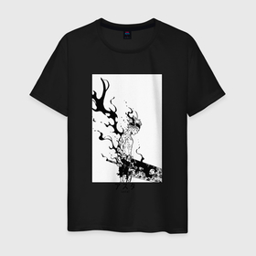 Мужская футболка хлопок с принтом Опасный Аста в Петрозаводске, 100% хлопок | прямой крой, круглый вырез горловины, длина до линии бедер, слегка спущенное плечо. | Тематика изображения на принте: anime | asta | black clover | аниме | анимэ | аста | чёрный клевер