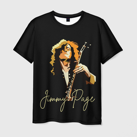 Мужская футболка 3D с принтом Led Zeppelin Лед Зеппелин Jimmy Page в Екатеринбурге, 100% полиэфир | прямой крой, круглый вырез горловины, длина до линии бедер | jimmy page | led | led zeppelin | lz | zoso | группа | джимми пейдж | джон генри бонэм | джон пол джонс | зосо | лед зепелен | лед зеппелин | ледзепелен | ледзеппелин | лз | метал | роберт плант | рок | тяжелый