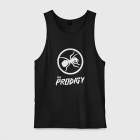 Мужская майка хлопок с принтом Prodigy логотип в Курске, 100% хлопок |  | prodigy | the prodigy | кит флинт | лого prodigy | лого продиджи | логотип prodigy | логотип the prodigy | музыка | муравей | прдиджи | техно | электро