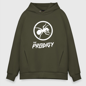 Мужское худи Oversize хлопок с принтом Prodigy логотип в Екатеринбурге, френч-терри — 70% хлопок, 30% полиэстер. Мягкий теплый начес внутри —100% хлопок | боковые карманы, эластичные манжеты и нижняя кромка, капюшон на магнитной кнопке | prodigy | the prodigy | кит флинт | лого prodigy | лого продиджи | логотип prodigy | логотип the prodigy | музыка | муравей | прдиджи | техно | электро