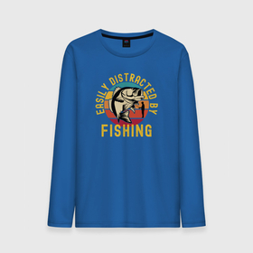 Мужской лонгслив хлопок с принтом Легко отвлекается на рыбалку в Кировске, 100% хлопок |  | лов | ловля | подледник | рыба | рыбак | рыбалка | рыбарь | рыбачка | рыбная ловля | рыбник | рыболов | спиннингист | удильщик