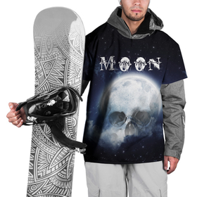Накидка на куртку 3D с принтом Moon   череп в Екатеринбурге, 100% полиэстер |  | halloween | handeyework | moon | звезды | космос | луна | хелоуин | хоррор | череп