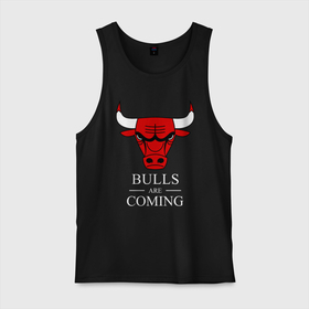 Мужская майка хлопок с принтом Chicago Bulls are coming Чикаго Буллз в Курске, 100% хлопок |  | Тематика изображения на принте: bulls | chicago | chicago bulls | nba | баскетбол | буллз | нба | чикаго | чикаго буллз