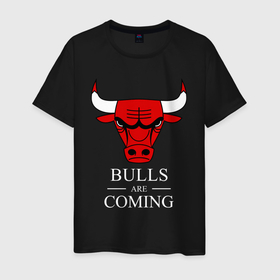 Мужская футболка хлопок с принтом Chicago Bulls are coming Чикаго Буллз , 100% хлопок | прямой крой, круглый вырез горловины, длина до линии бедер, слегка спущенное плечо. | bulls | chicago | chicago bulls | nba | баскетбол | буллз | нба | чикаго | чикаго буллз