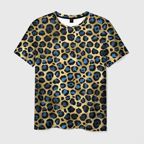 Мужская футболка 3D с принтом стиль леопарда (шкура леопарда) в Курске, 100% полиэфир | прямой крой, круглый вырез горловины, длина до линии бедер | Тематика изображения на принте: кожа леопарда | леопард | пятна | текстура леопарда