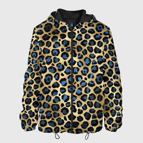 Мужская куртка 3D с принтом стиль леопарда (шкура леопарда) в Санкт-Петербурге, ткань верха — 100% полиэстер, подклад — флис | прямой крой, подол и капюшон оформлены резинкой с фиксаторами, два кармана без застежек по бокам, один большой потайной карман на груди. Карман на груди застегивается на липучку | кожа леопарда | леопард | пятна | текстура леопарда