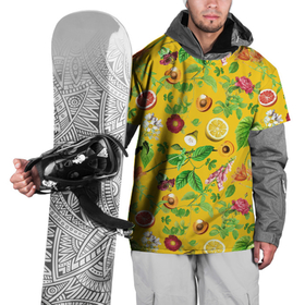 Накидка на куртку 3D с принтом Фрукты, лето в Белгороде, 100% полиэстер |  | виноград | лето | лимон | персик | сладости | фрукты
