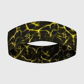 Повязка на голову 3D с принтом Yellow Ripple | Желтая Рябь ,  |  | flash | lightning | ocean | ripple | sea | yellow | yellow ripple | вода | вспышка | желтая вспышка | желтая молния | желтая рябь | желтое | молния | море | океан | рябь