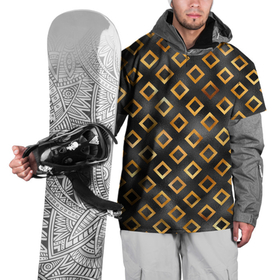 Накидка на куртку 3D с принтом Ромбы золотого цвета в Тюмени, 100% полиэстер |  | Тематика изображения на принте: абстракция | золото | квадраты | ромб | ромбики | ромбы