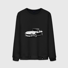 Мужской свитшот хлопок с принтом Mazda MX 5 в Курске, 100% хлопок |  | art | auto | blackandwhite | car | design | illustrator | jdm | mazda | mx5
