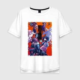 Мужская футболка хлопок Oversize с принтом Akudama team в Петрозаводске, 100% хлопок | свободный крой, круглый ворот, “спинка” длиннее передней части | akudama drive | anime | акудама драйв | аниме | анимэ