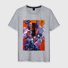 Мужская футболка хлопок с принтом Akudama team в Белгороде, 100% хлопок | прямой крой, круглый вырез горловины, длина до линии бедер, слегка спущенное плечо. | akudama drive | anime | акудама драйв | аниме | анимэ