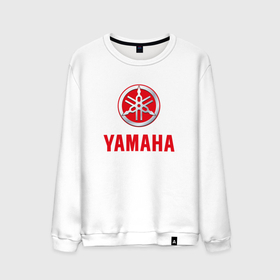 Мужской свитшот хлопок с принтом Yamaha Логотип Ямаха в Новосибирске, 100% хлопок |  | auto | logo | moto | moto gp | moto sport | motor | motosport | symbol | yamaha | yzf | авто | автомобиль | байк | байкер | гонки | знак | лого | логотип | логотипы | марка | машина | мото | мото спорт | мотоспорт | мотоцикл | мотоциклист