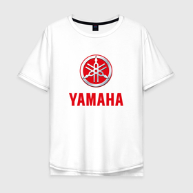 Мужская футболка хлопок Oversize с принтом Yamaha Логотип Ямаха в Белгороде, 100% хлопок | свободный крой, круглый ворот, “спинка” длиннее передней части | auto | logo | moto | moto gp | moto sport | motor | motosport | symbol | yamaha | yzf | авто | автомобиль | байк | байкер | гонки | знак | лого | логотип | логотипы | марка | машина | мото | мото спорт | мотоспорт | мотоцикл | мотоциклист