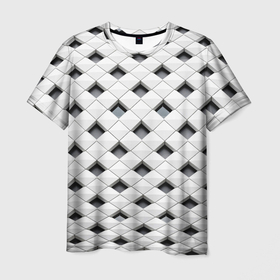 Мужская футболка 3D с принтом Необычная плитка в Санкт-Петербурге, 100% полиэфир | прямой крой, круглый вырез горловины, длина до линии бедер | casual | texture | искусство | креативный | кэжуал | нестандартный | паттерн | плитка | текстура