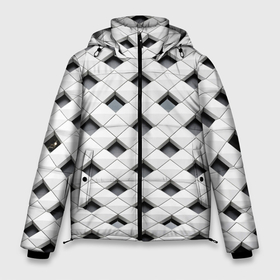 Мужская зимняя куртка 3D с принтом Необычная плитка в Курске, верх — 100% полиэстер; подкладка — 100% полиэстер; утеплитель — 100% полиэстер | длина ниже бедра, свободный силуэт Оверсайз. Есть воротник-стойка, отстегивающийся капюшон и ветрозащитная планка. 

Боковые карманы с листочкой на кнопках и внутренний карман на молнии. | Тематика изображения на принте: casual | texture | искусство | креативный | кэжуал | нестандартный | паттерн | плитка | текстура