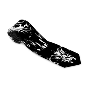 Галстук 3D с принтом Тест Роршаха .by Psy в Новосибирске, 100% полиэстер | Длина 148 см; Плотность 150-180 г/м2 | белое | герман роршах | красивая | психика | психоделика | психология | стиль | тест на психику | узор | чернила | чернильные пятна | черно   белое | черное