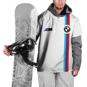 Накидка на куртку 3D с принтом БМВ | 3 STRIPE | BMW WHITE в Кировске, 100% полиэстер |  | Тематика изображения на принте: bmw | m3 | m5 | motosport | x5 | x6 | автомобиль | бмв | бумер | бэшка