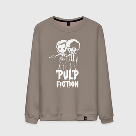 Мужской свитшот хлопок с принтом Pulp Fiction   Hype , 100% хлопок |  | dudes | eyes | film | hype | pistol | tarantino | глаза | пистолет | тарантино | фильм | хайп | чуваки