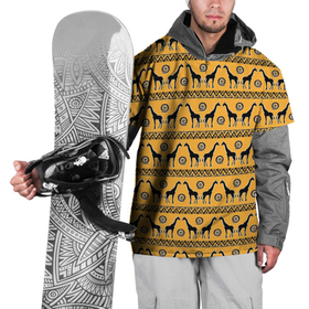 Накидка на куртку 3D с принтом Жирафы. Сафари , 100% полиэстер |  | африка | жираф | жирафы | песок | сафари